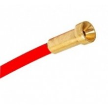 Bowden oceľový obalený červený / 3 m (Ø 1,0 - 1,2 mm)