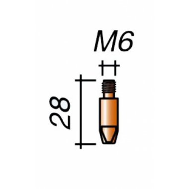 Špička M6/28 (Ø 1,6) - hliník pre horáky ERGOPLUS 25, 26, 36, 400, 500