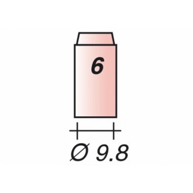 Keramická hubica 6 (Ø 9,8) pre horák ERGOTIG 9-20-25