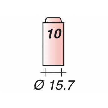 Keramická hubica 10 (Ø 15,7) pre horák ERGOTIG 17-18-26